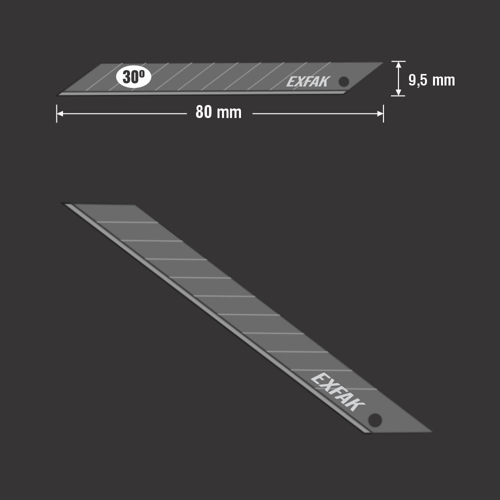 30 Degree Black Carbon Steel Blade - EXFAK - Black 2-061BLS: Unparalleled Precision for Professional Cuts